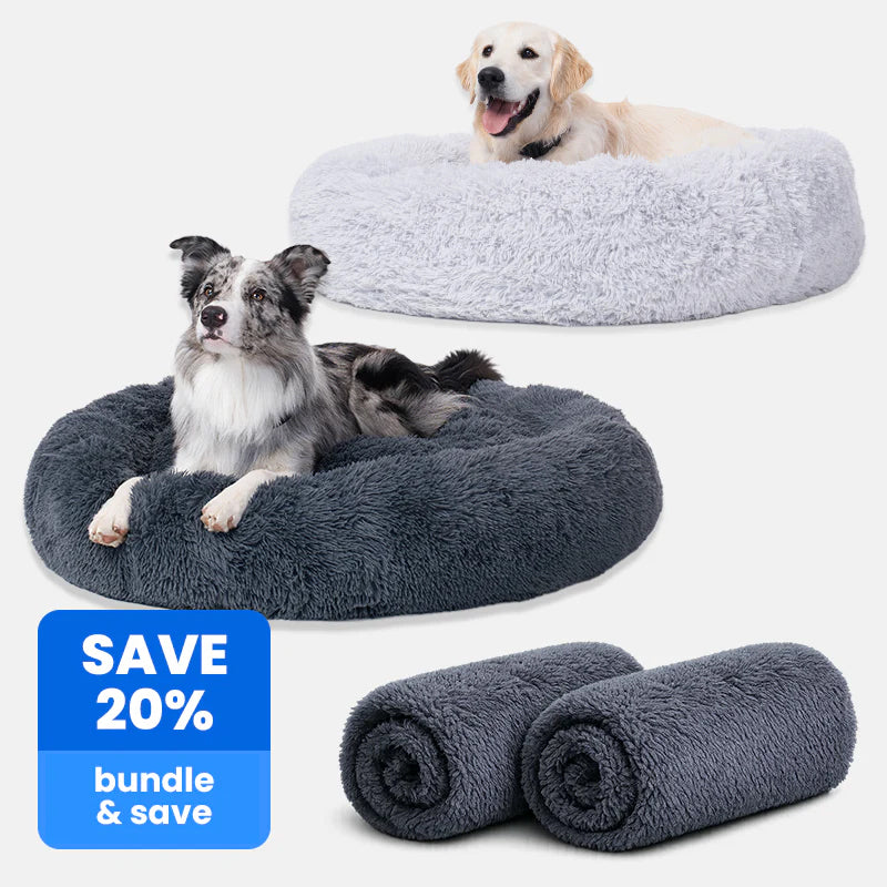 2x Calming Dog Beds + 2x Covers (Save 20%)
